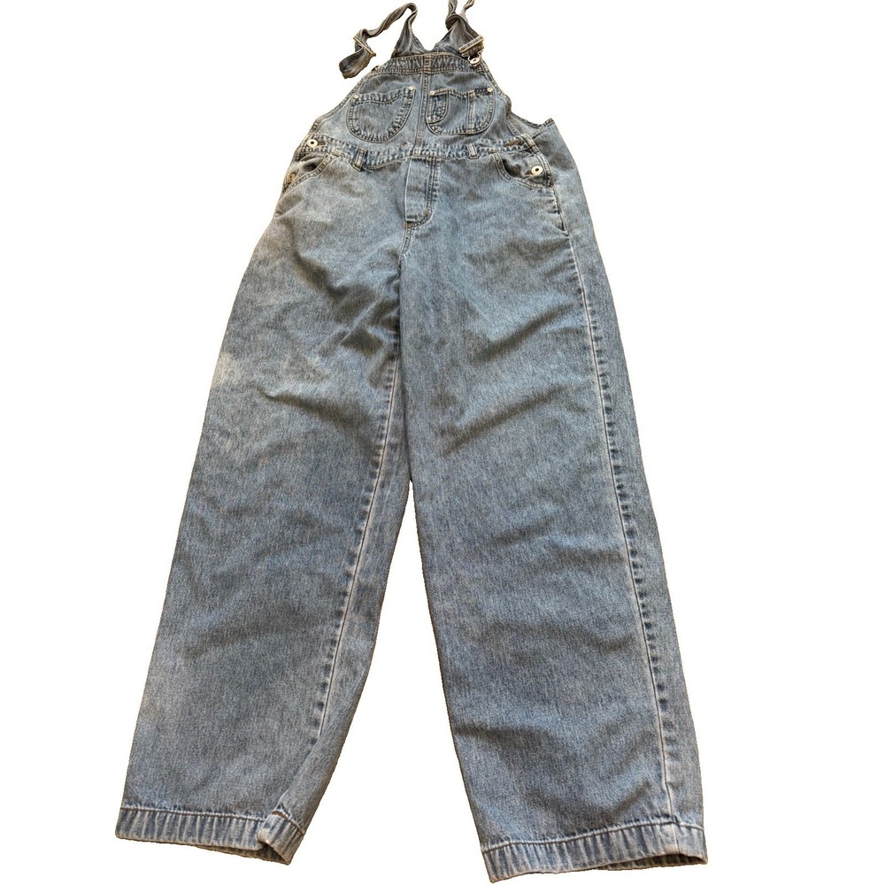 Vintage Overalls Women Jean‎ Denim Small Medium 36 Express Loose Baggy FLAWS